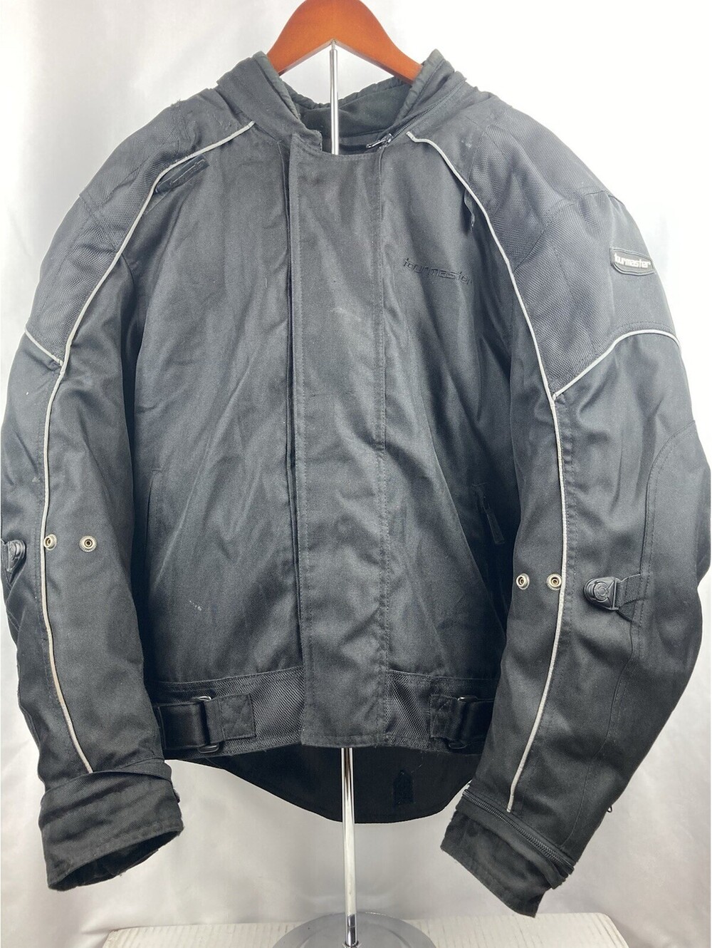 Men’s M (42) Tourmaster Flex Series 2 Motorcycle Jacket Black Armored 3 Layers